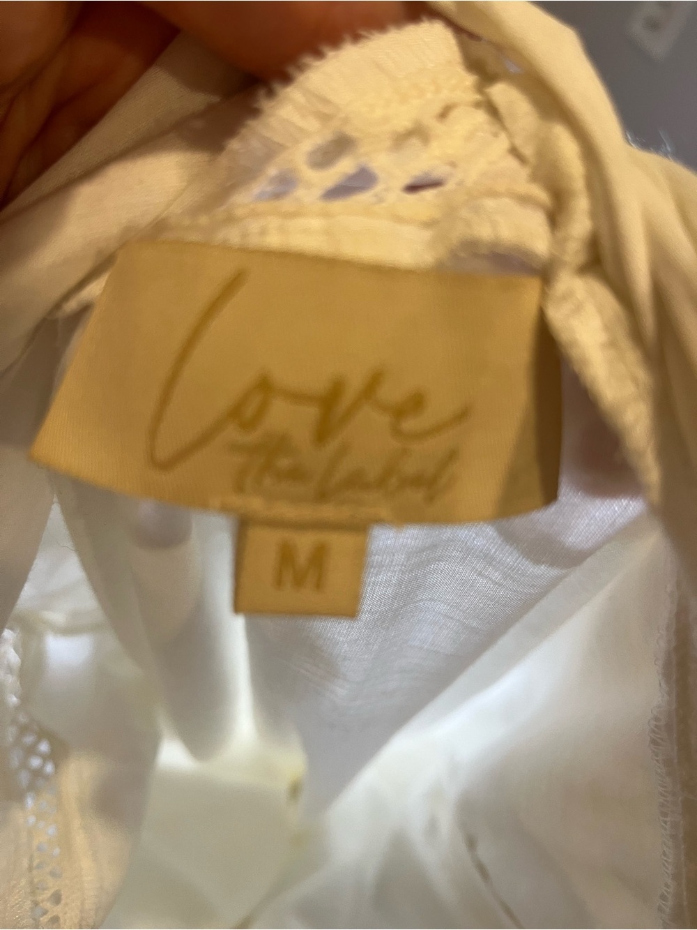 NWOT Love The Label White Embroidered V-Neck Maxi Dress- medium - Picture 5 of 6